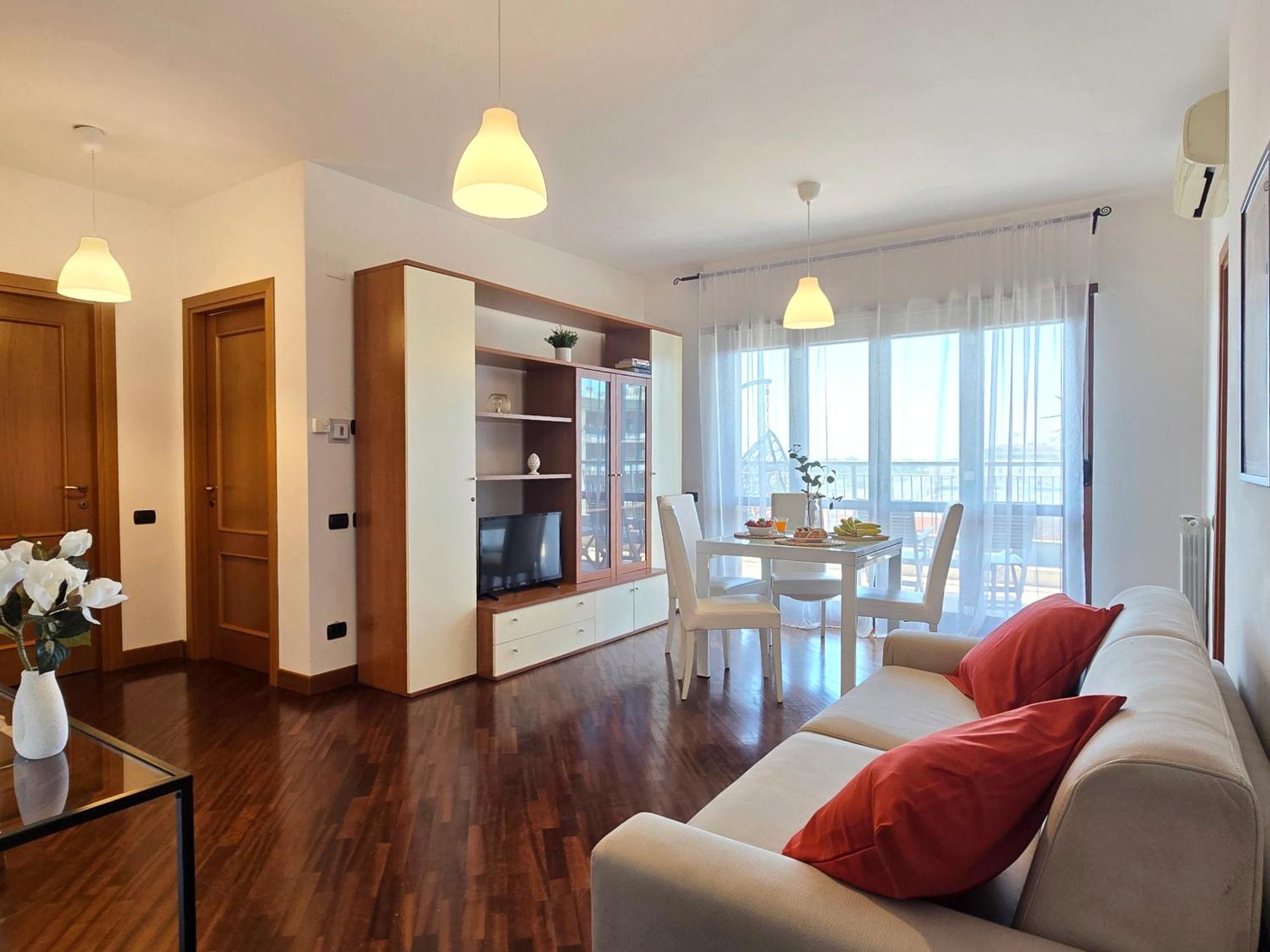 Golden Hour Apartment - Panoramic Terrace Fiumicino Kültér fotó